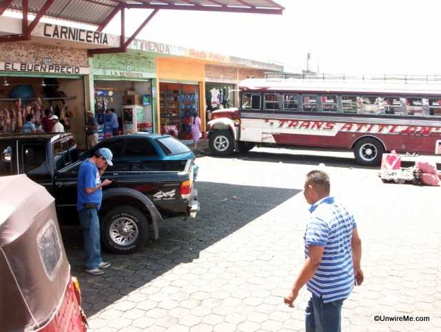 bus stop in guatemala