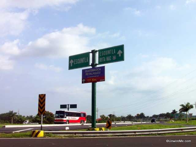 road to Mexico from Guatemala