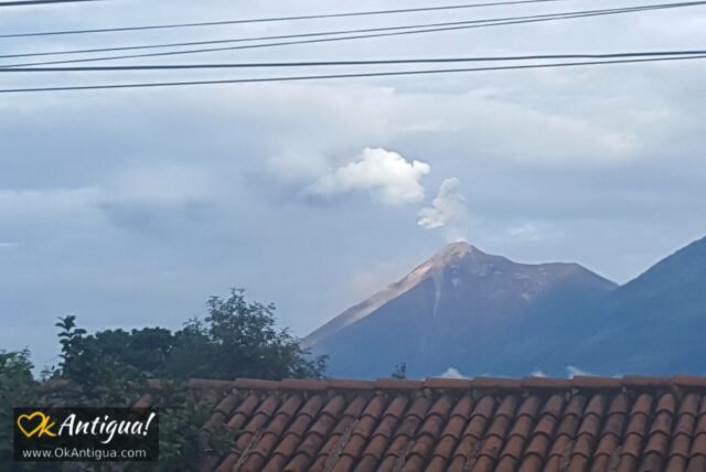 Fuego volcano from Antigua