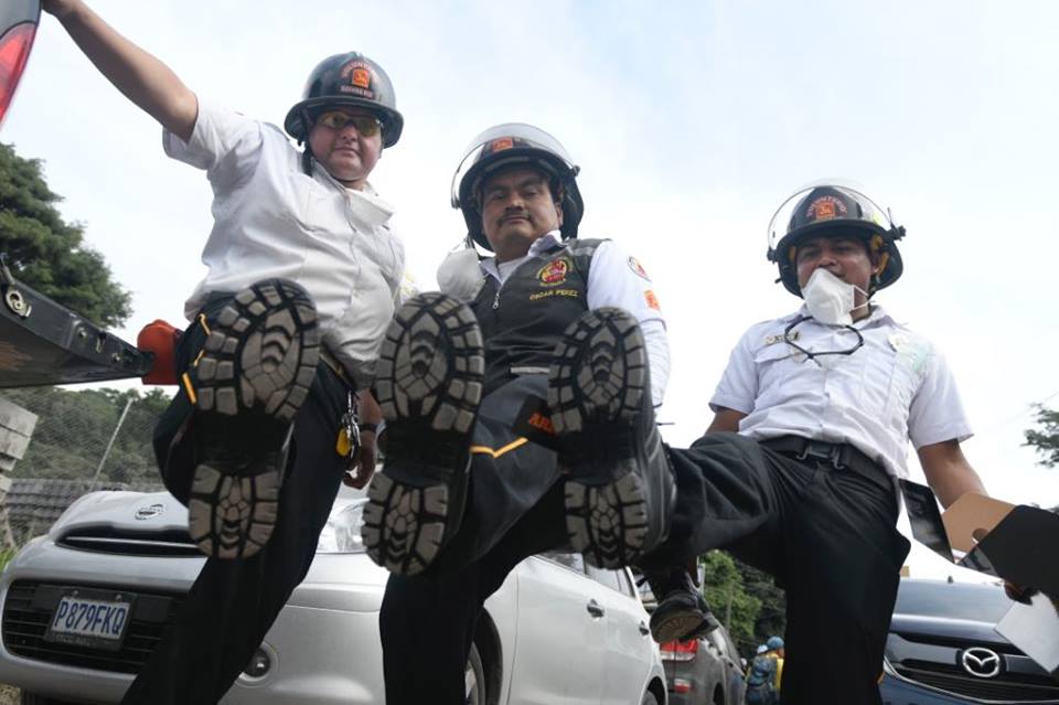rescuers with new shoes